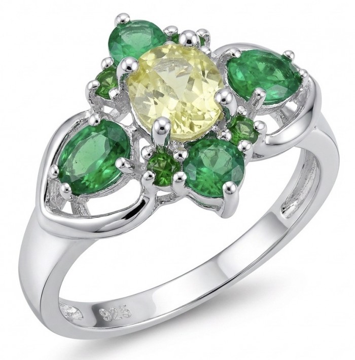 Stella 3.2 carat Brazilian Citrine .925 Sterling Silver dipped in 14K Gold handcrafted ring; s. 6