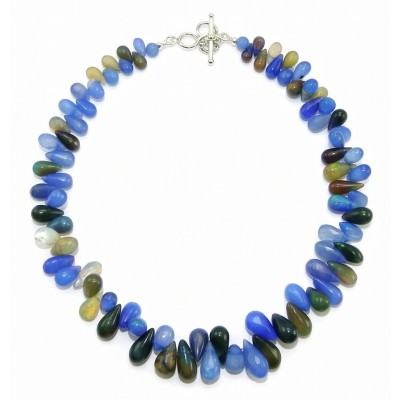 Sublime Brilliance Authentic Black Opal .925 Sterling Silver handcrafted bracelet