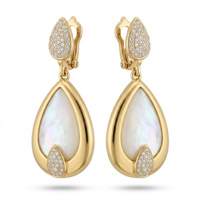 Top quality Sublime Blister Pearl 22K Gold over .925 Sterling Silver handcrafted Earrings