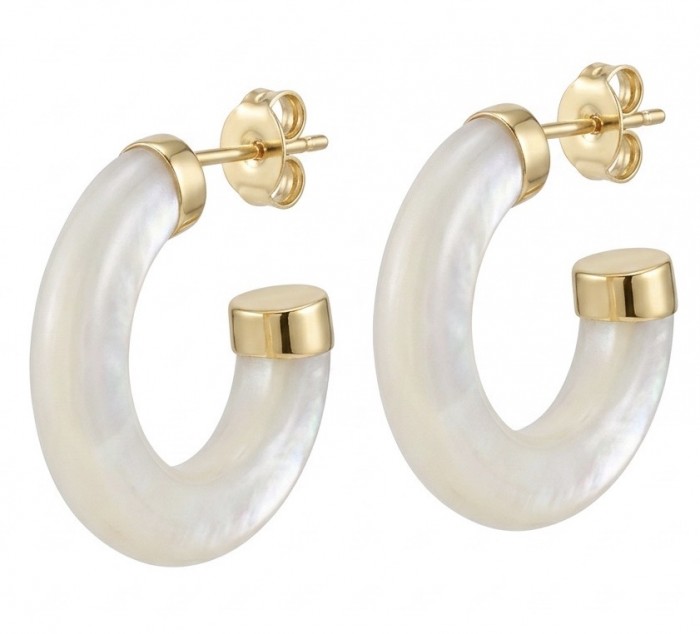 Top quality Sublime Blister Pearl 22K Gold over .925 Sterling Silver handcrafted Earrings