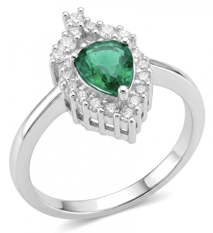 Vintage style - 2.9 carat authentic Tsavorite Garnet .925 Sterling Silver handcrafted Statement Ring s. 7