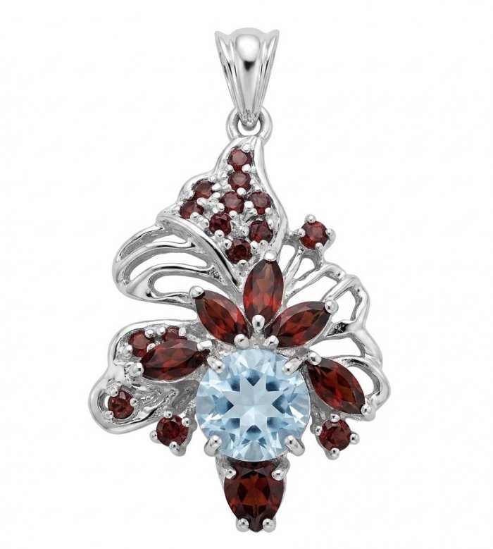 Isabel Authentic 20.2 carat green Amethyst Garnet rhodium over .925 Sterling Silver handmade pendant - video