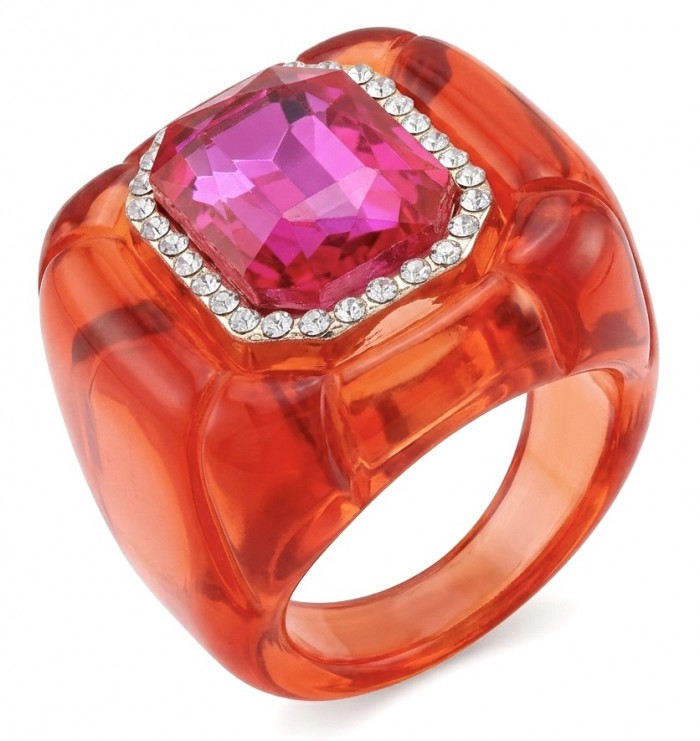 Candy Store - Modern Design Natural Red Raisin Pink Topaz .925 Sterling Silver ring size 7 3/4