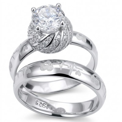 Aphrodite - 4.8 carat White Topaz Silver tone handcrafted stack up ring size 7