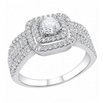 Real Beauty - 5.5 carat White Topaz .925 Sterling Silver Handcrafted Statement Ring size 7 1/2