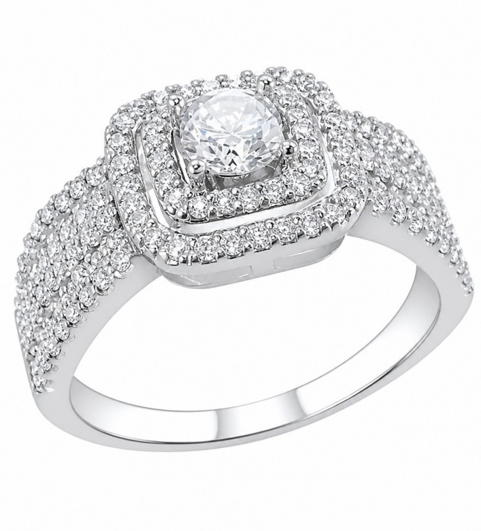 Real Beauty - 5.5 carat White Topaz .925 Sterling Silver Handcrafted Statement Ring size 7 1/2