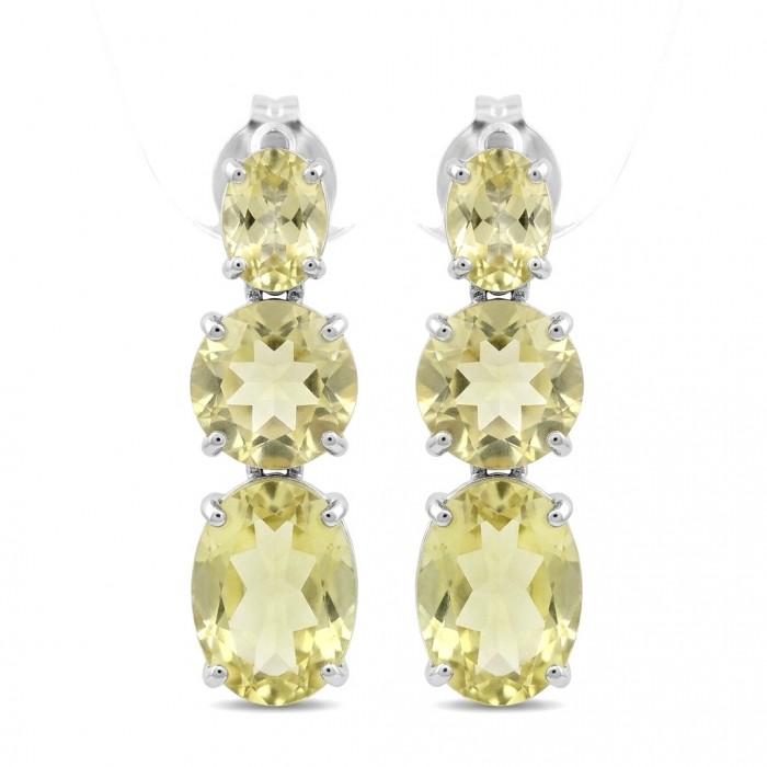 Victoria Authentic 14.2 carat Brazilian Citrine .925 Sterling Silver brilliantly handcrafted Statement earrings