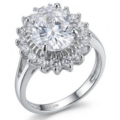 Real Beauty - 8.5 carat White Topaz .925 Sterling Silver Handcrafted Statement Ring size 7 1/4