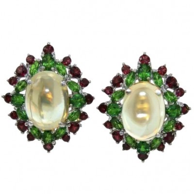 Bringer of Joy Authentic 29.9 carat Brazilian Citrine rhodium over .925 Sterling Silver brilliantly handcrafted Statement earrings
