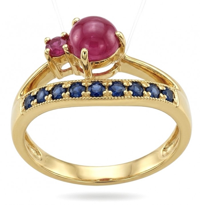 Scarlett 0.7 ctw Mozambique Ruby .925 Sterling Silver handcrafted Statement Ring size 8