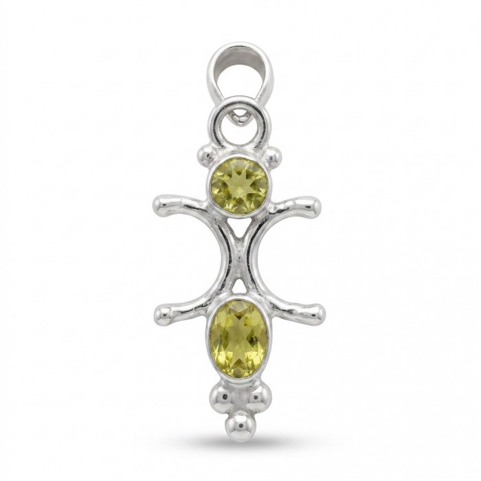 Victoria Authentic 3.0 carat Brazilian Citrine Silver handcrafted Statement Pendant