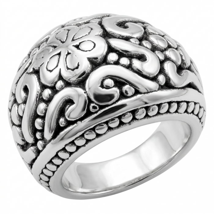 Mantra Solid Bali made .925 Sterling Silver ring size 6