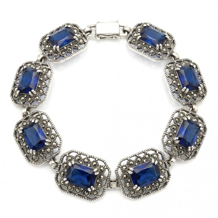 Real Gift of Nature 28.5 carat African Kyanite .928 Sterling Silver handcrafted Bracelet
