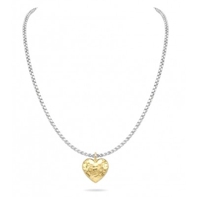 Golden Heart Luxurious 2.4 carat pave White Topaz 18K Gold over .925 Sterling Silver handcrafted necklace