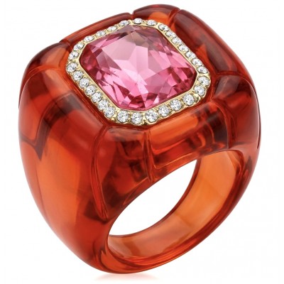 Candy Store - Modern Design Natural Red Raisin Pink Topaz .925 Sterling Silver ring size 8