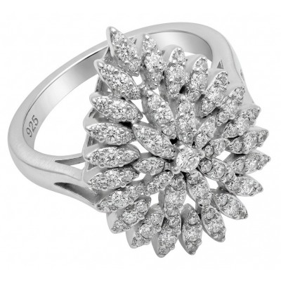 Real Beauty - asscher cut 8.5 carat White Topaz .925 Sterling Silver Handcrafted Statement Ring size 8