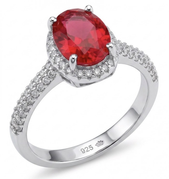 Scarlett 4.7 ctw Mozambique Ruby .925 Sterling Silver handcrafted Statement Ring size 6 1/4