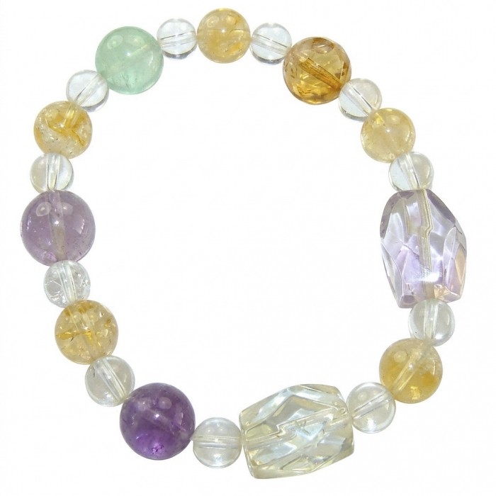 Top quality Genuine Fluorite stretch handcrafted bracelet