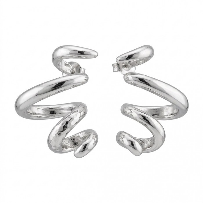 Spiral design Italy made .925 Sterling Silver handcrafted Earrings
