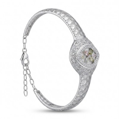 Casablanca - authentic 3.2 carat White topaz .925 Sterling Silver Bracelet