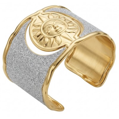 Renewal - Byzantine design 14K Gold over .925 Sterling Silver handcrafted Bracelet / Cuff