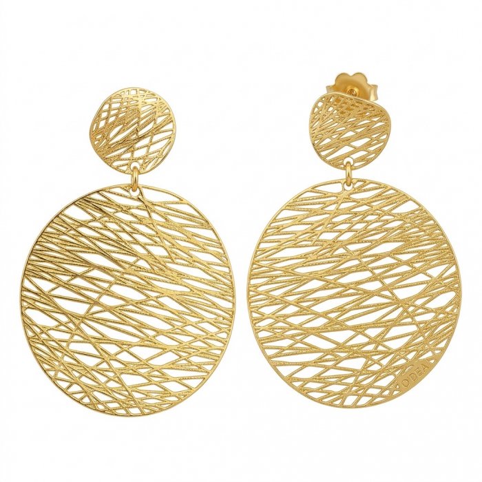 Dubai Style - .925 Sterling Silver dipped in 22K Gold handmade Earrings - video