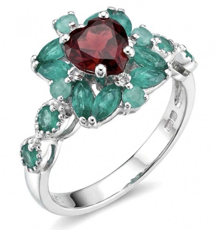 Scarlett's Heart 1.7 ctw Mozambique Ruby .925 Sterling Silver handcrafted Statement Ring size 6