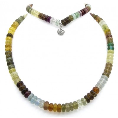 Peaceful Mind- Top quality 106.80 grams Natural Fluorite .925 Sterling Silver handcrafted 22 inches necklace