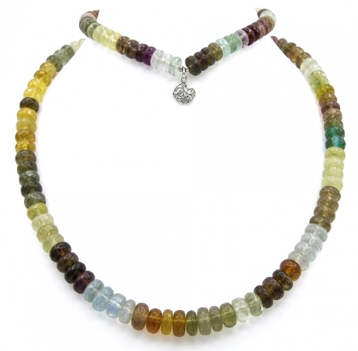 Peaceful Mind- Top quality 106.80 grams Natural Fluorite .925 Sterling Silver handcrafted 22 inches necklace