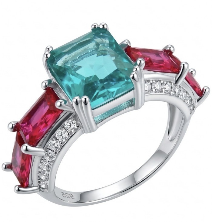 Natural 8.4 carat Kasmir Ruby .925 Sterling Silver dipped in rhodium handmade Statement Ring size 8