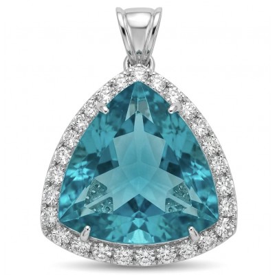 Rare finding! Deluxe 77.2 carat authentic Aquamarine .925 Sterling Silver handmade Statement Pendant