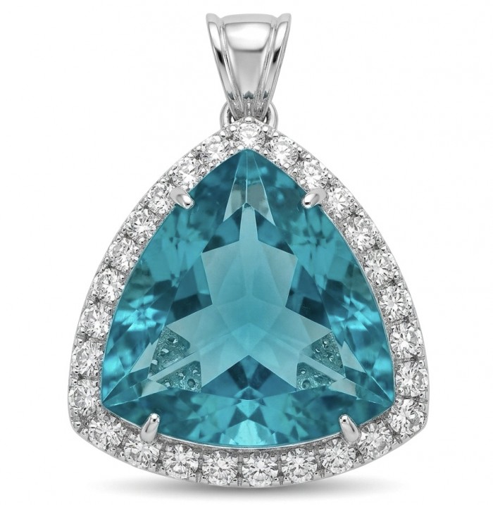 Rare finding! Deluxe 77.2 carat authentic Aquamarine .925 Sterling Silver handmade Statement Pendant
