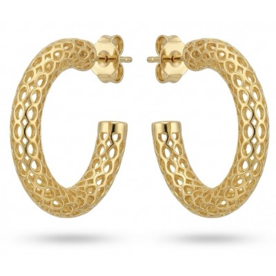Black Label Collection - Dubai Style - Natural 22K Gold over .925 Sterling Silver handmade earrings