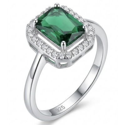 Vin 3.9 carat authentic Tsavorite Garnet .925 Sterling Silver handcrafted Statement Ring s. 7