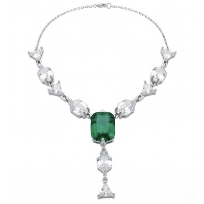 Giovanna - Authentic 7.5 CARAT natural Colombian Emerald .925 Sterling Silver handcrafted necklace