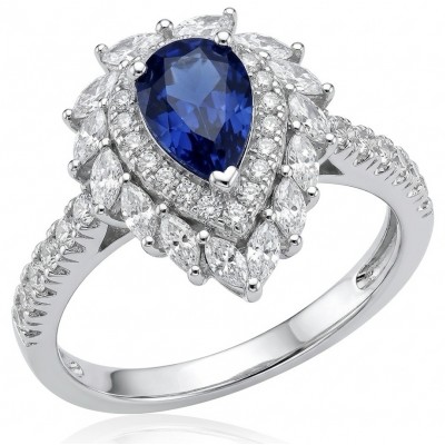 Classic Beauty - Luxurious 2.8 carat Tanzanite .925 Sterling Silver handcrafted Ring size 8
