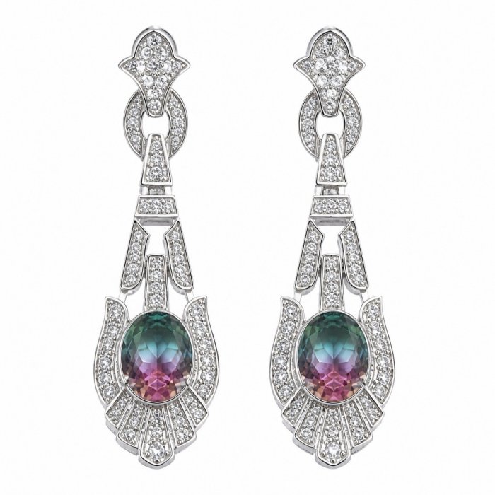 4.5 carat Swiss Alexandrite Blue Topaz .925 Sterling Silver Handcrafted Earrings - video