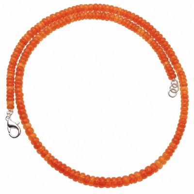Mystery 11.2 carat Australian Orange Opal .925 Sterling Silver .925 Sterling Silver Statement Necklace