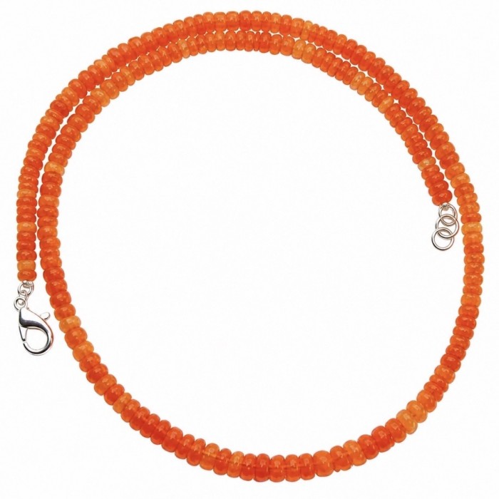 Mystery 11.2 carat Australian Orange Opal .925 Sterling Silver .925 Sterling Silver Statement Necklace