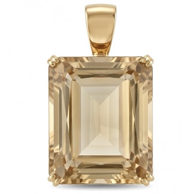 Tae Rose 5.5 carat Morganite .925 Sterling Silver dipped in 18K Gold handmade Pendant