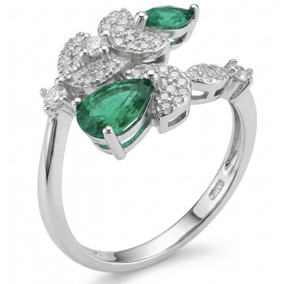 Giovanna 3.9 carat authentic Tsavorite Garnet .925 Sterling Silver handcrafted Statement Ring s. 8