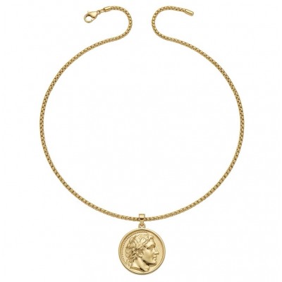 Ave Caesar - Vintage Style Coin .925 Sterling silver and plated with 14K Gold handcrafted necklace