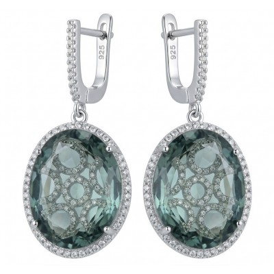 Mystery 22.5 carat Grandidierite .925 Sterling Silver Handcrafted Earrings