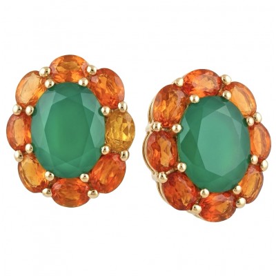 Giovanna - Authentic 4.5 CARAT natural Colombian Emerald .925 Sterling Silver handcrafted Statement earrings