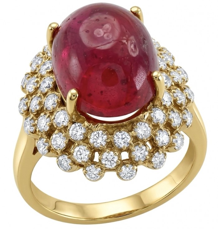 Scarlett 8.7 ctw Mozambique Ruby .925 Sterling Silver DIPPED IN 22k GOLD handcrafted Statement Ring size 8