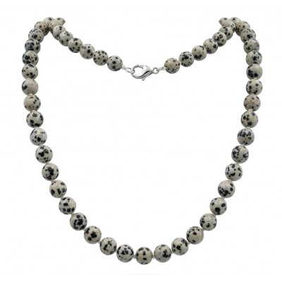 Nature Inspired genuine Dalmatian Jasper .925 Sterling Silver handmade necklace