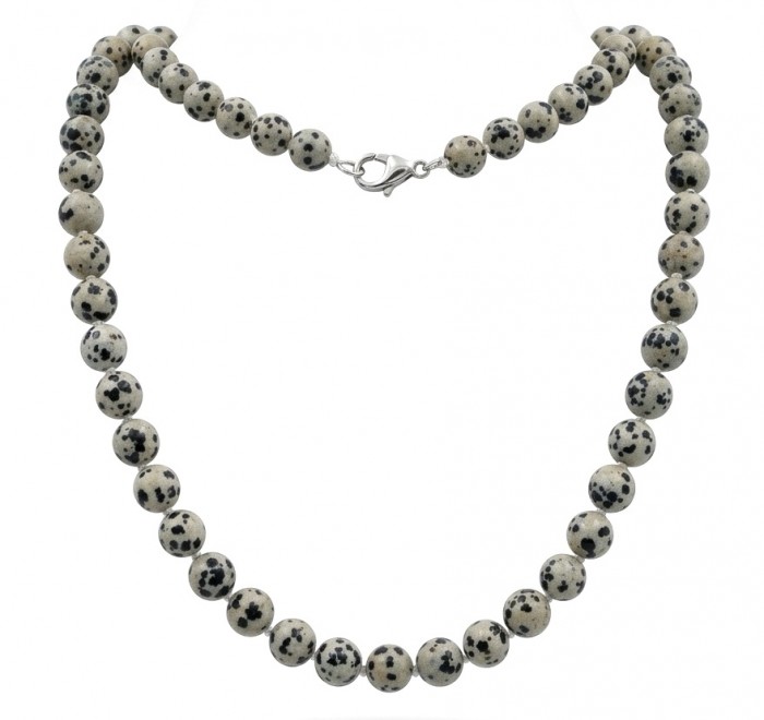 Nature Inspired genuine Dalmatian Jasper .925 Sterling Silver handmade necklace