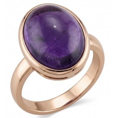 Top quality 24.2 carat Amethyst .925 Sterling Silver dipped in 18K Gold Handcrafted Ring size 7