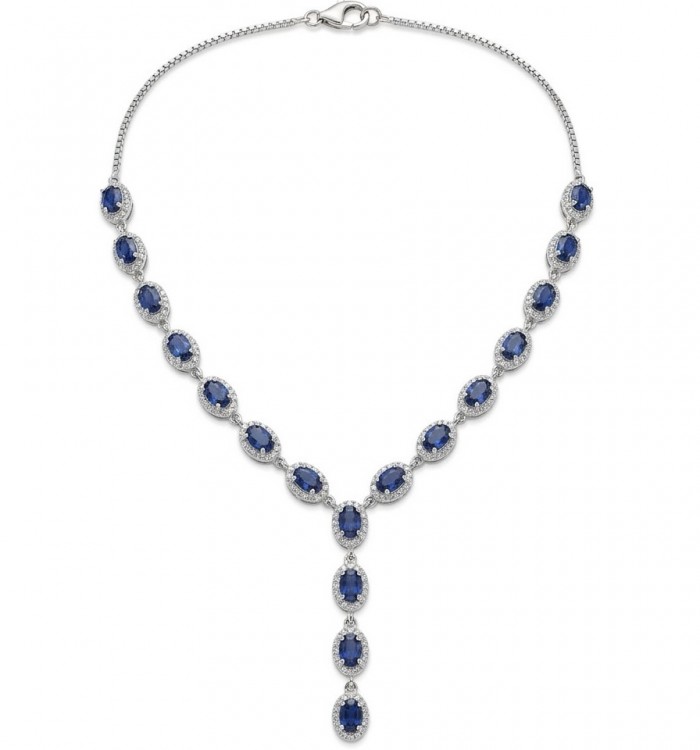 Luxurious 9.2 carat Genuine Tanzanite .925 Sterling Silver handmade Necklace