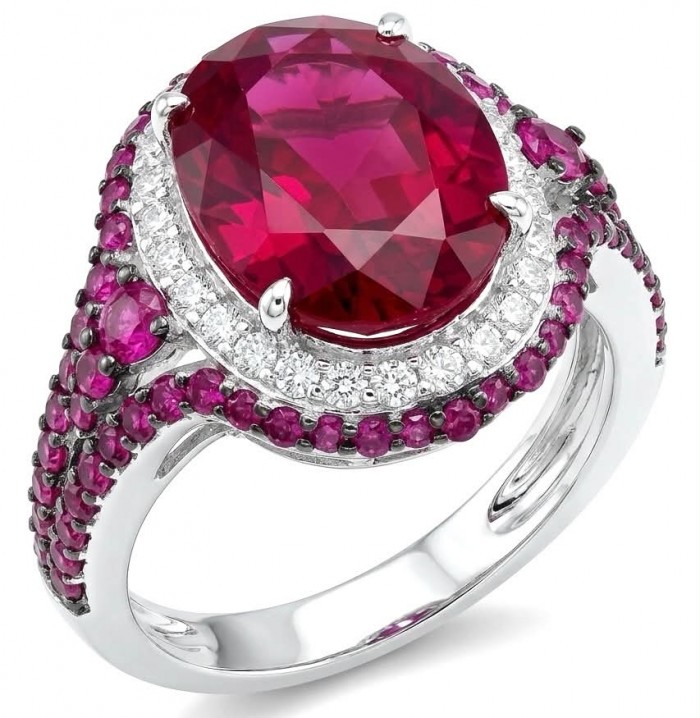 Exquisite 6.5 ctw Mozambique Ruby .925 Sterling Silver handcrafted Statement Ring size 6 1/4